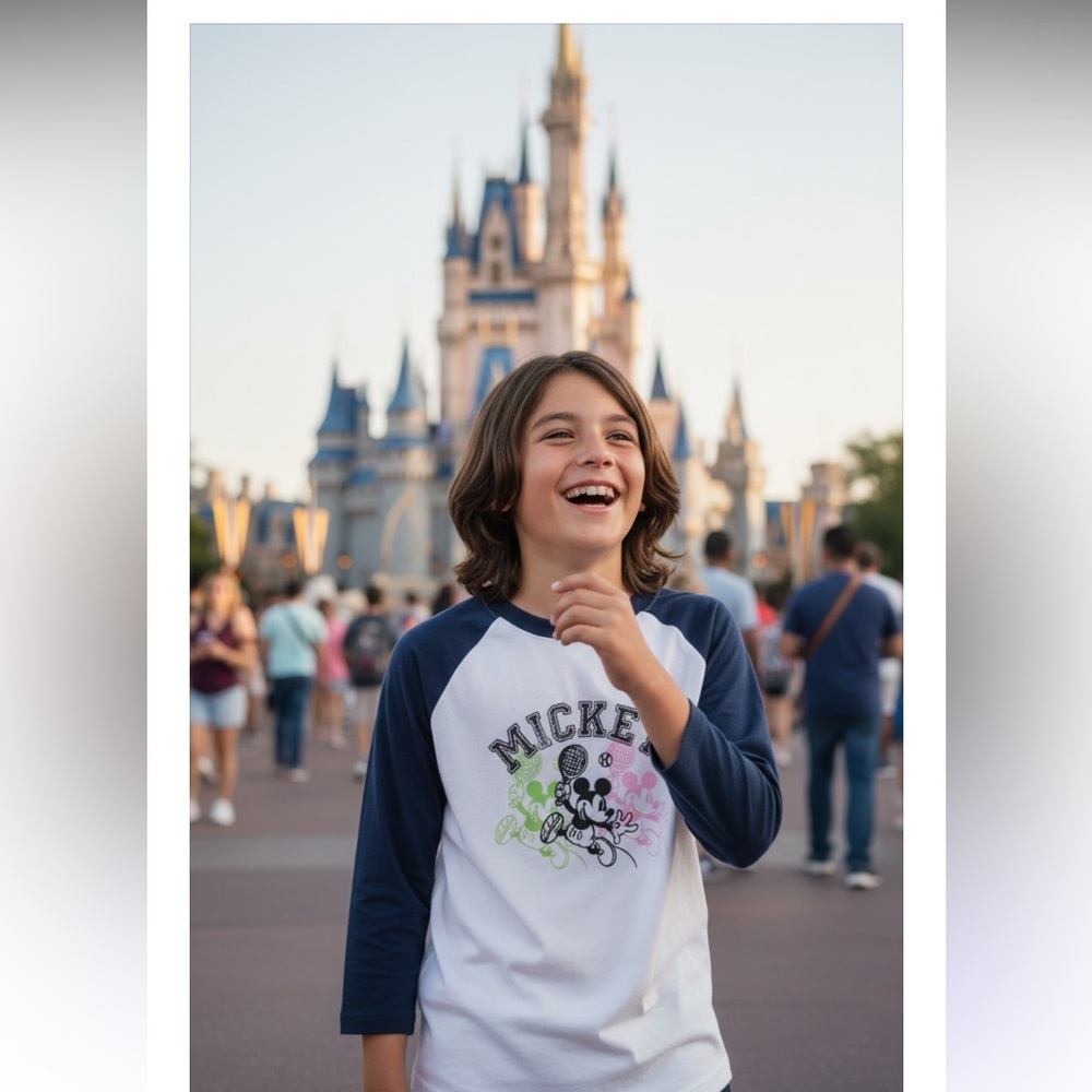 NWT- Janie and Jack Mickey Mouse Raglan Shirt (Size 6)